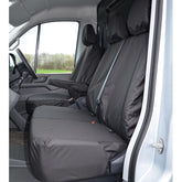 Volkswagen Crafter 2017 On Driver And Front Double Passenger Seat Covers - Non Folding - Black
